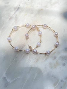 Pearl Eclipse Hoops