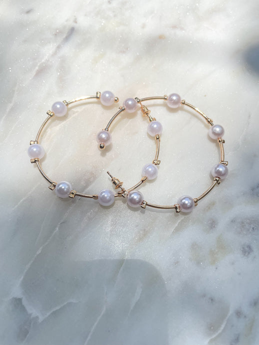 Pearl Eclipse Hoops